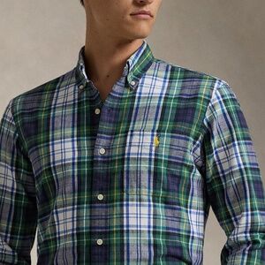 Polo Ralph Lauren Men's Classic Fit Plaid Brushed Oxford Shirt Size 2XL